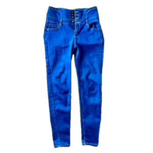WAX JEANS “Butt I Love You” High-Rise 4 Button Skinny Jeans fits XS to Small